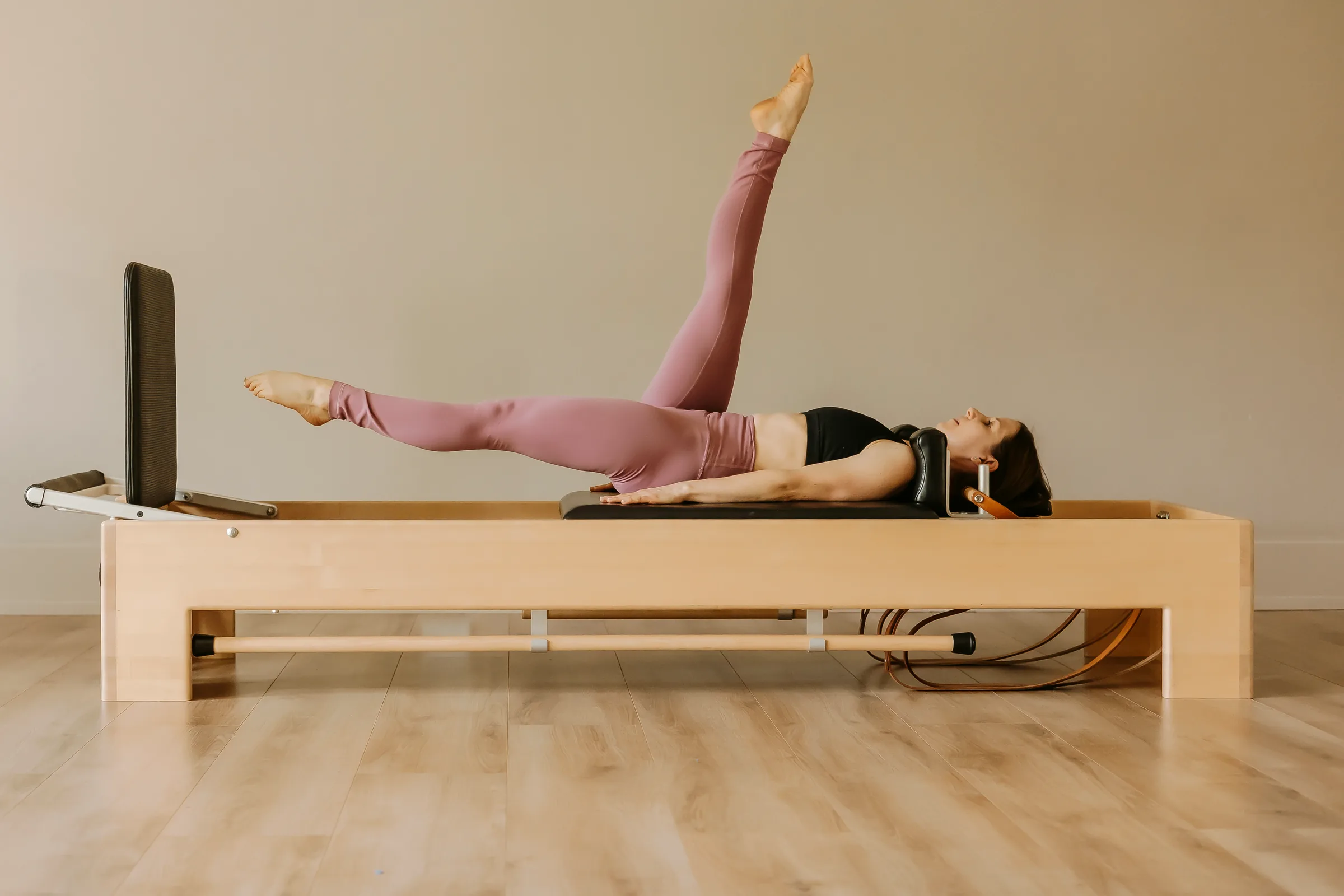 Reformer Pilates session at Siân Collins Pilates studio in Saxonwold, Johannesburg